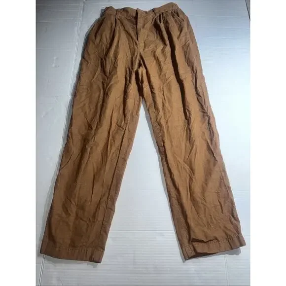 Gap Solid Brown Tl Cropped Pants Womens Ankle Length Khaki Size 4 - Picture 1 of 10